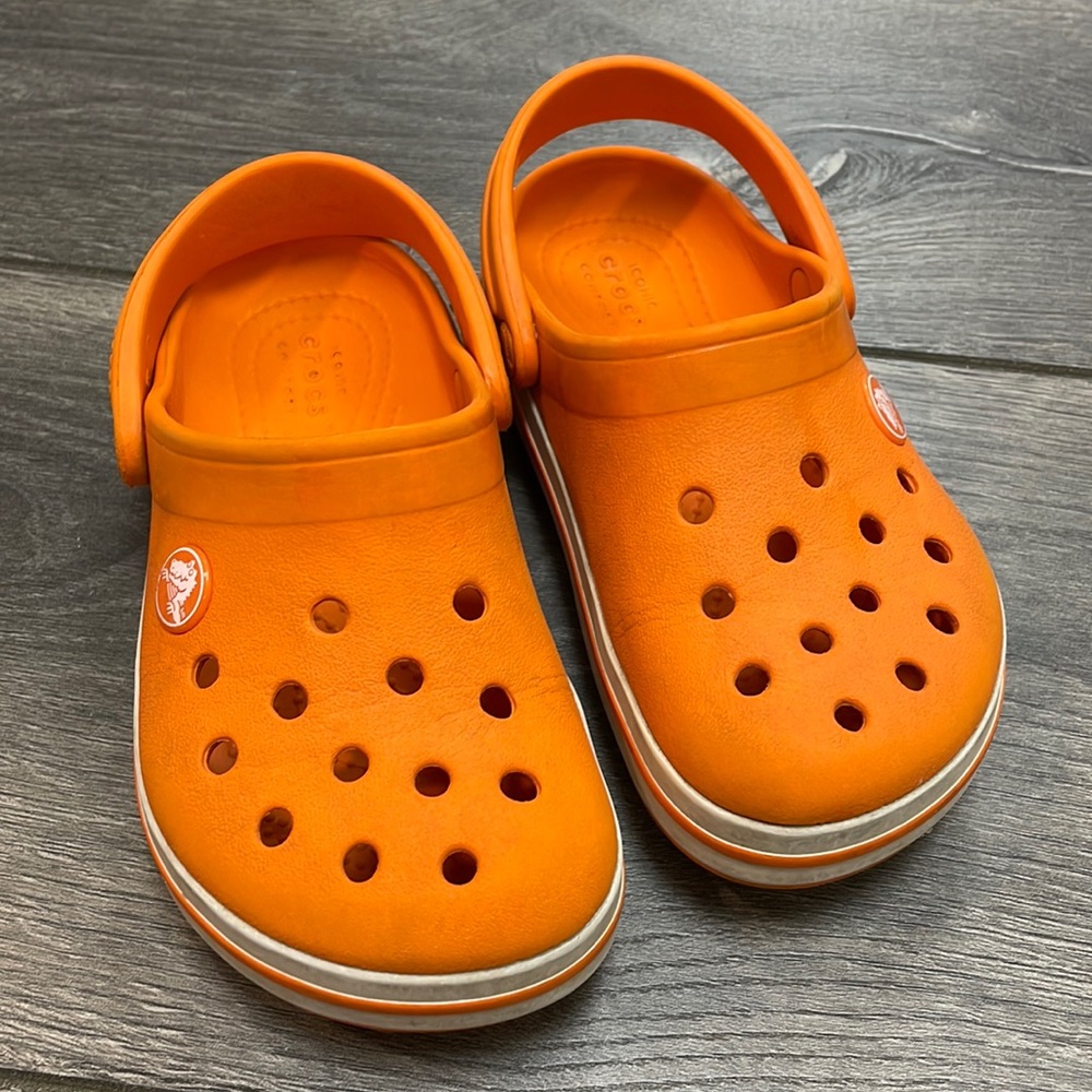 Toddler orange Crocs